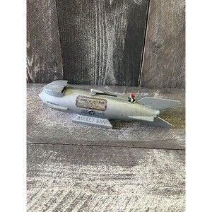 MERCURY ROCKET MECHANICAL COIN BANK BY DURO WORKS 1950s